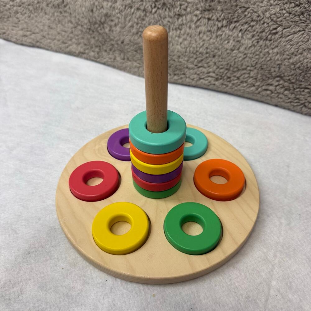 Lovevery Flexible Wooden Ring Stacker Colorful Montessori Toy Babbler Play Kit